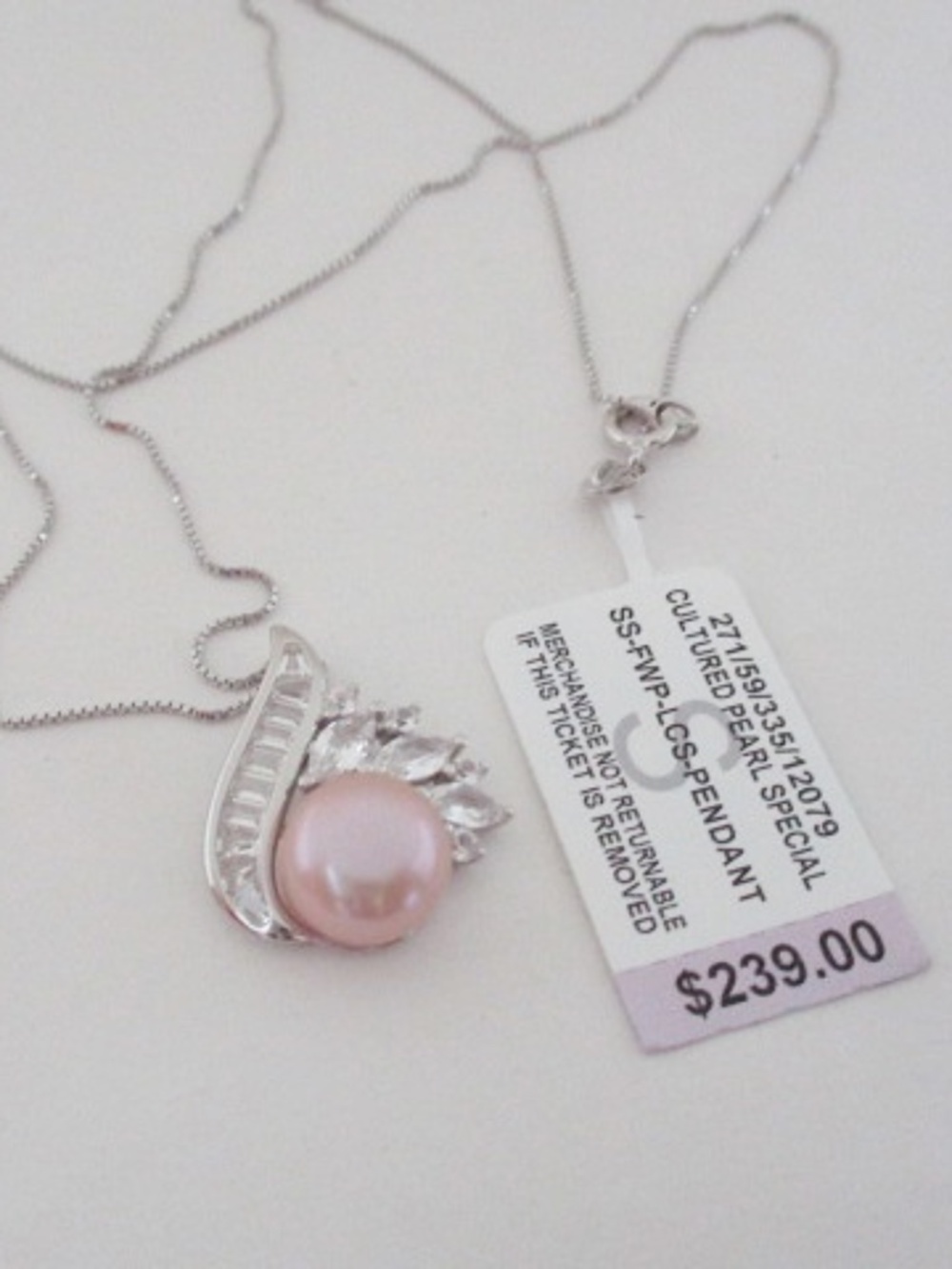 BELLE DE MER - Blush Cultured Freshwater Pearl Sterling Silver Necklace